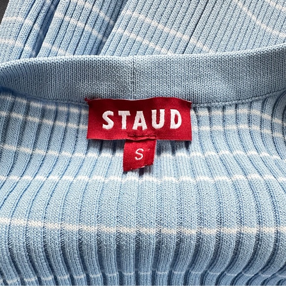 STAUD Color Block Ribbed Cardigan Sweater - Picture 9 of 11